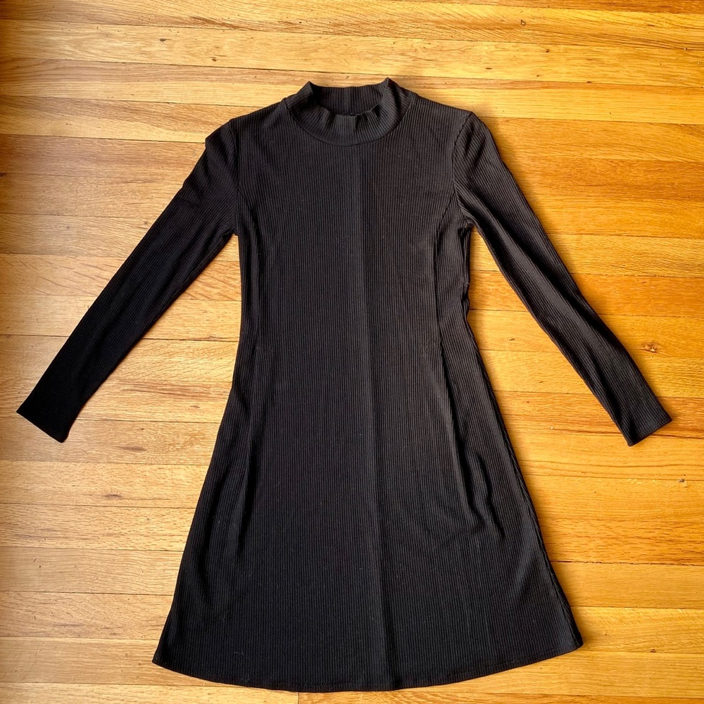 Madewell XS Black Mockneck Dresd